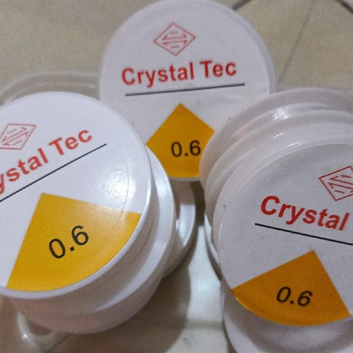 benang crystal tec o. 6 benang kristal transparan benang bening uk 0.6 benang untuk aksesoris dan