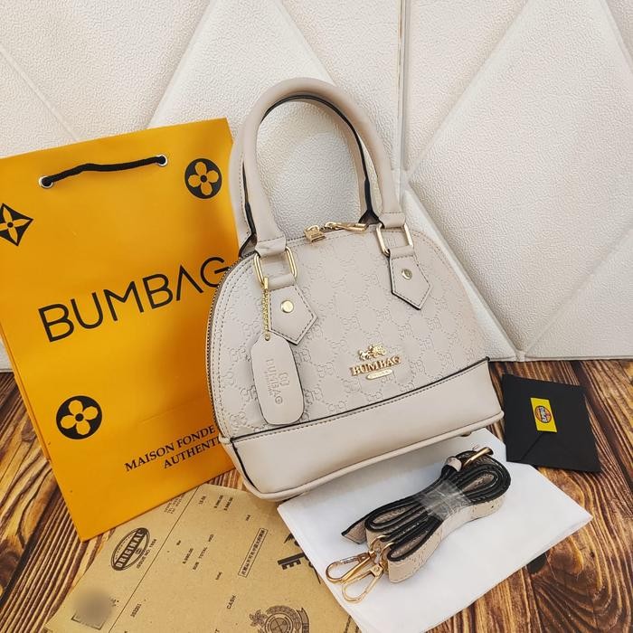 Top BAMBEG - TAS ALMA MEDIUM FREE PAPERBAG BAHAN TEBEL HW PREMIUM KODE 191594