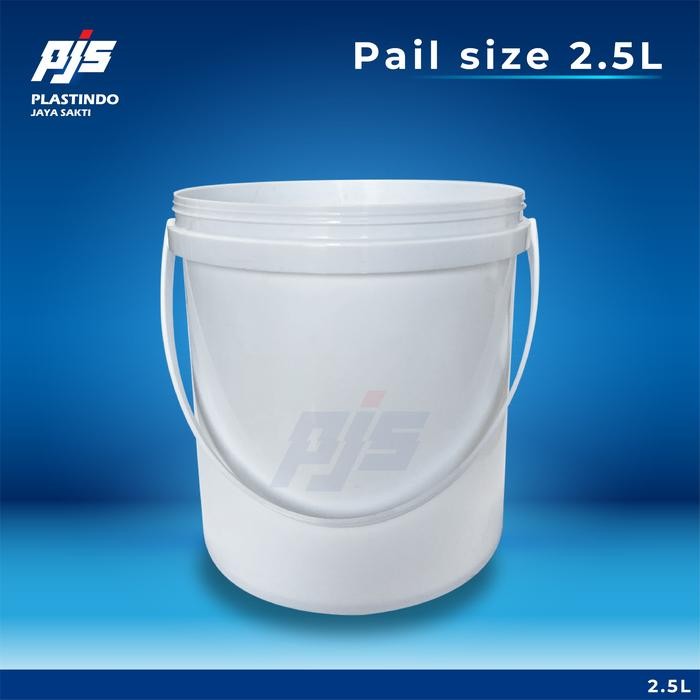 KUALITAS Ember Bucket Plastik Lurus Cat Kurma 2,5L Pail Plastik Lurus Full Set Tutup 2,5 Liter (3KG)