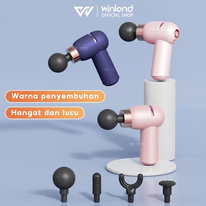 Terlaris [COD] Flash Sale Winland Massage Gun Alat pijat 4 in 1 Alat fitnes/mainan dewasa pria dan