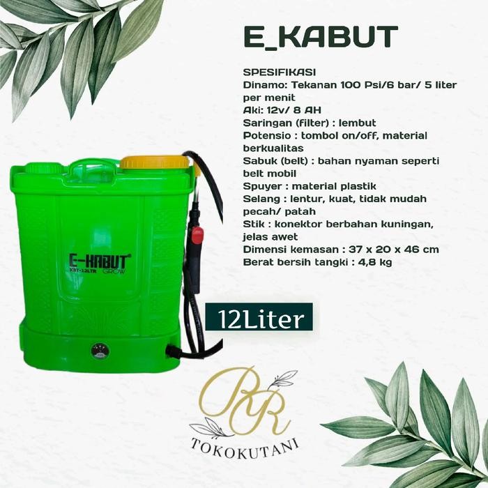Sprayer Tangki E_KABUT 12Liter Ringan dan Tebal