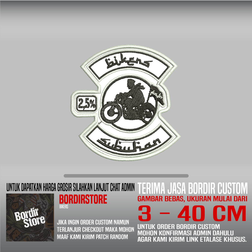 BIKERS SUBUHAN BS-08 PATCH BORDIR LOGO/EMBLEM