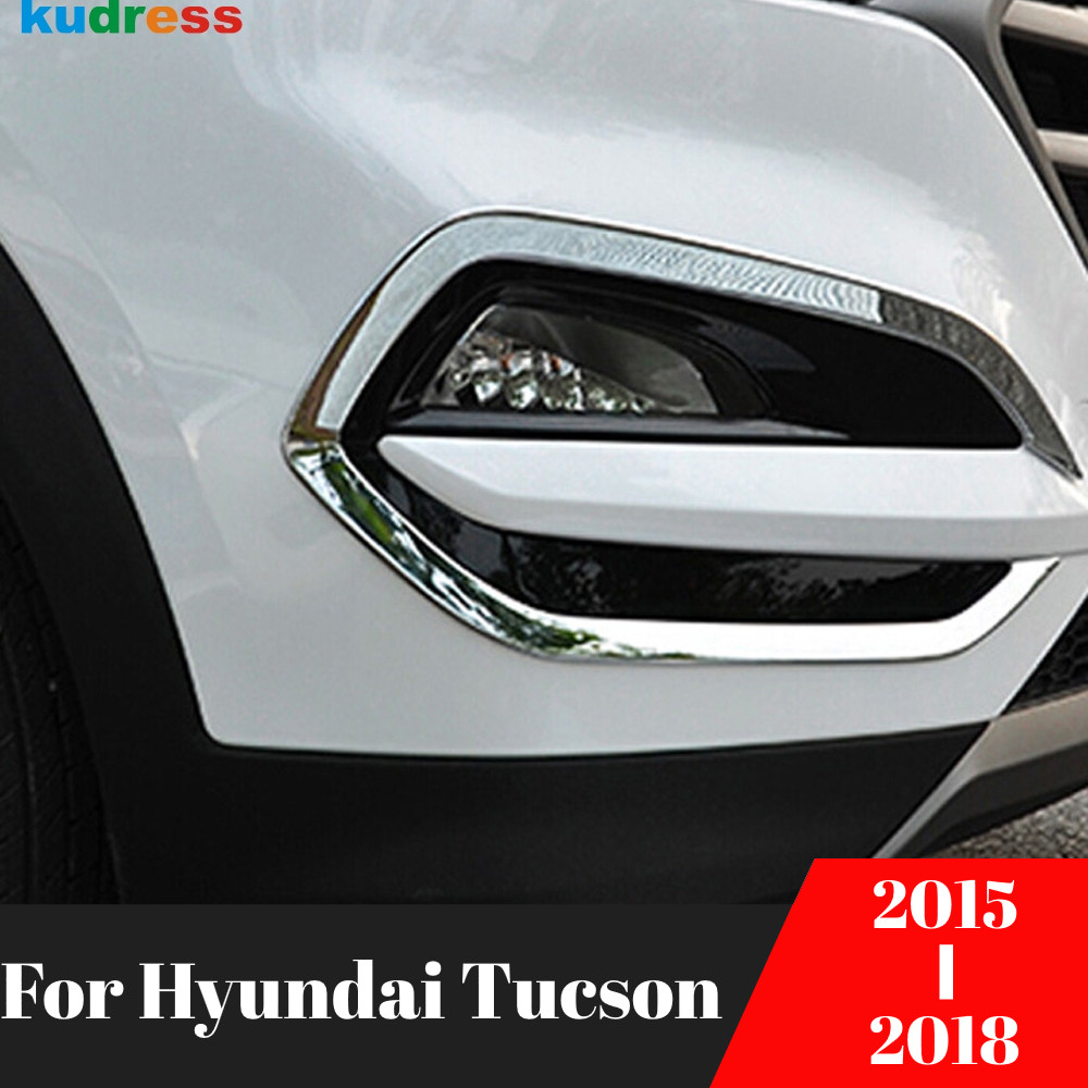 Car Front Fog Light Lamp Cover Trim For Hyundai Tucson 2015 2016 2017