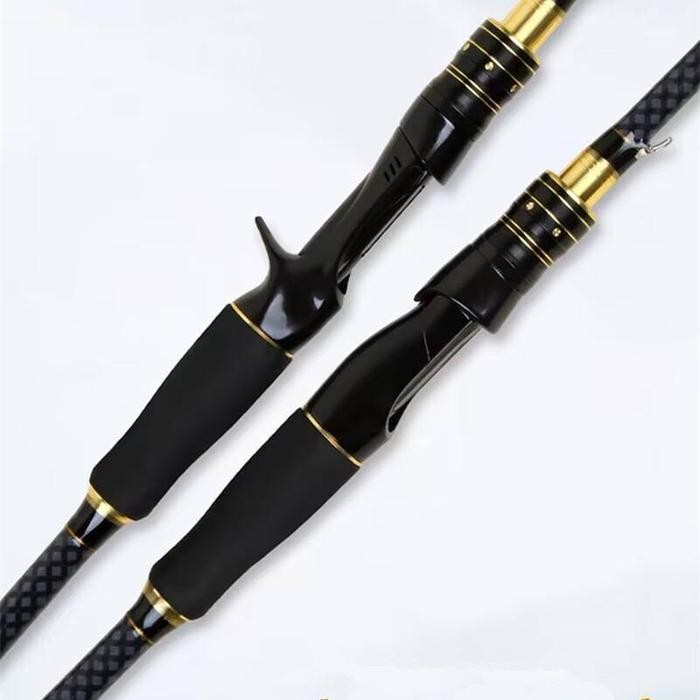 Joran Pancing Hitam180-210cm Joran Sambung 2 Carbon Joran spinning, BC (TERBAIK) (TERBARU)