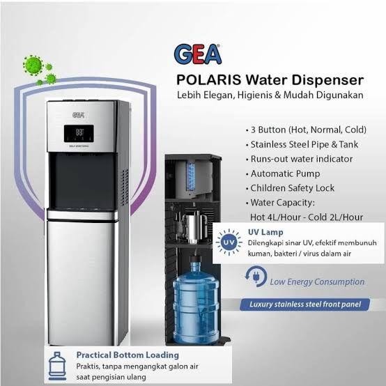 Dispenser Galon Bawah Gea Dispenser Galon bawah Polaris Gea Polaris