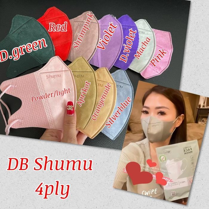 New MASKER DUCKBILL SHUMU 3PLY WARNA WARNI 25PCS