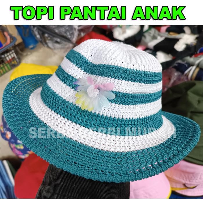 ASLI Topi anak pria dan wanita / topi pantai / topi bundar / topi rajut READY STOCK