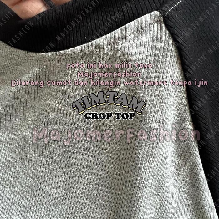 MAJOMER TIMTAM BASIC RAGLAN CROP TOP