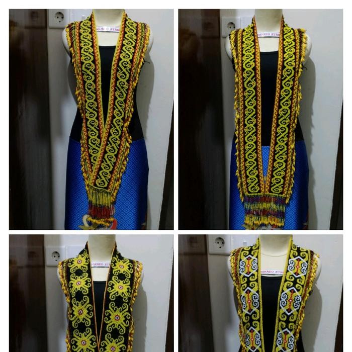 TERMURAH selendang selempang manik-manik dayak selempang dayak selendang dayak syal manik-manik syal