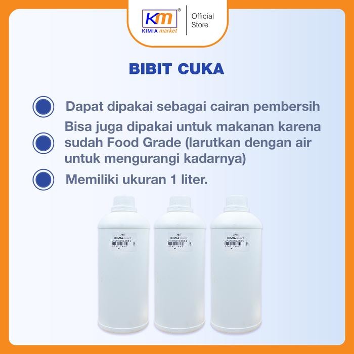 BumbuBUU- Asam Cuka Glasial 1 Liter Glacial Asetik Acid 99,8% Cuka Pekat