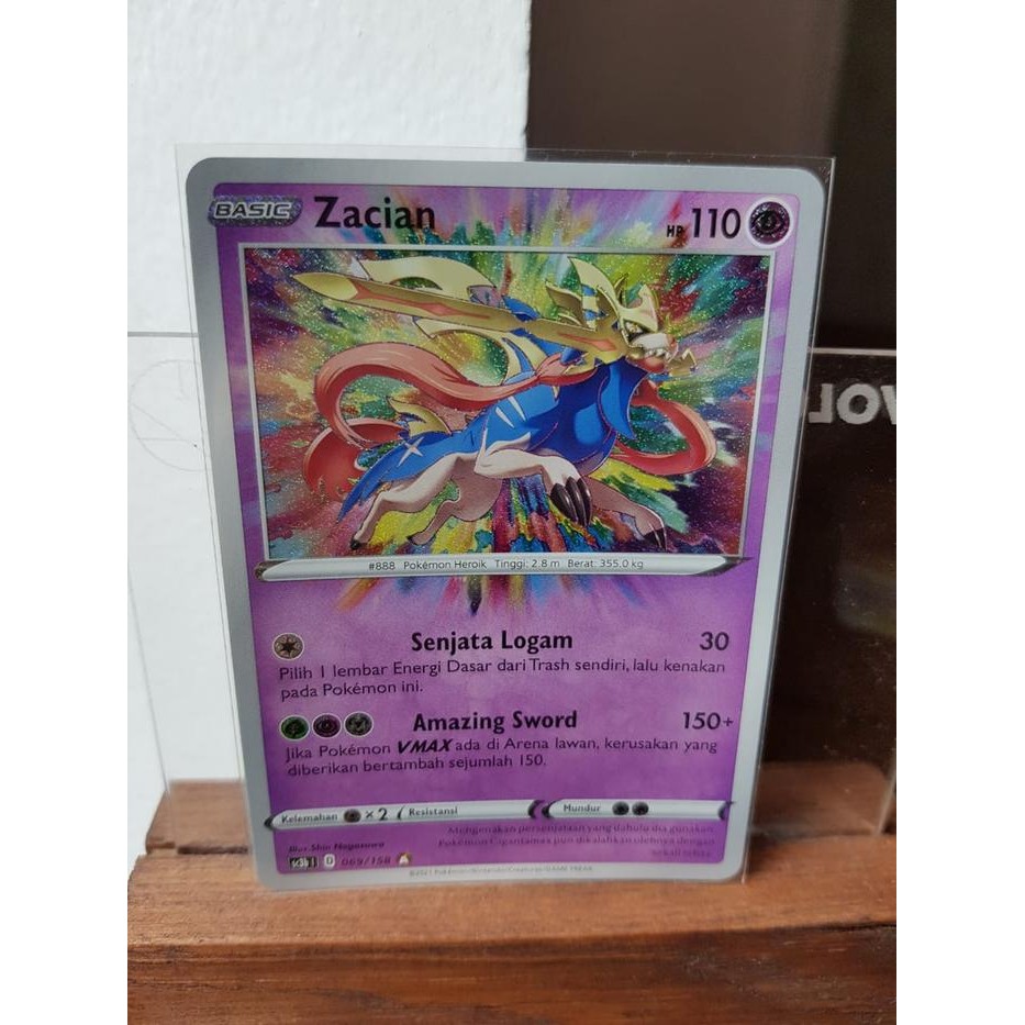 7q81 Zacian Ar Amazing Rare 069/158 Indonesia