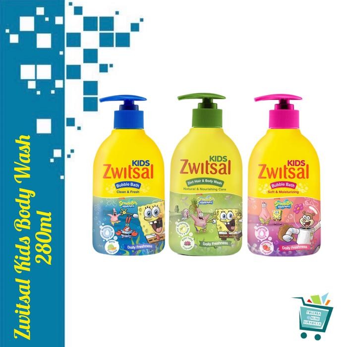 BabYkid- Zwitsal Kids Hair And Body Wash / Baby Bath / Bubble Bath 2 In 1 280Ml