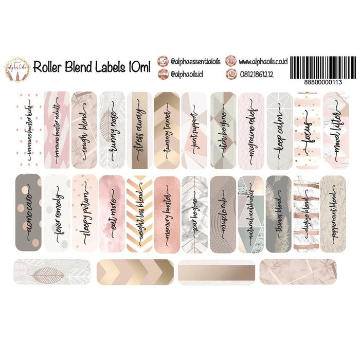 xfvt- Stiker/Label Roller Botol 10Ml 28Pcs