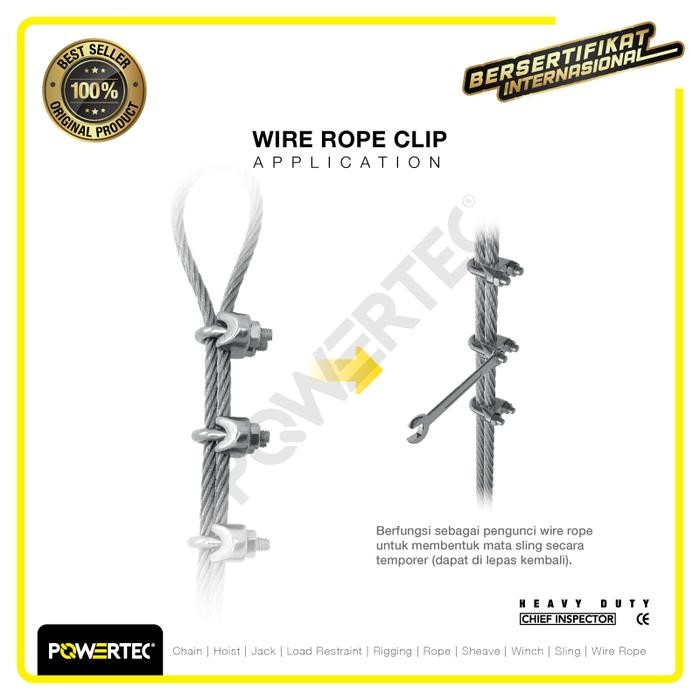 3da1- Wire Rope Clip / Klem Seling Kuku Macan Galv 30-32Mm - 1-1/4" Powertec