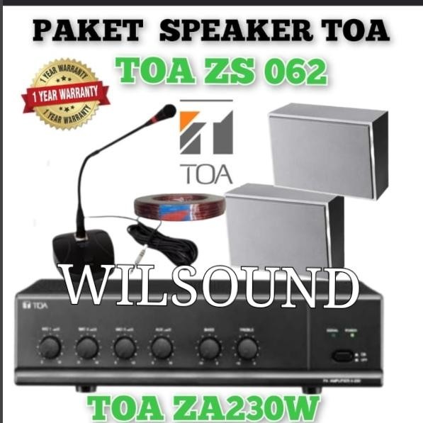 Menarik Speaker Toa Zs 062 Paket Masjid Amplifier Toa Za 230 I Terlariss 