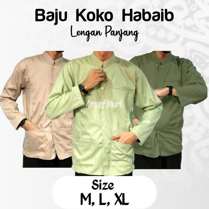 SALE Baju Koko Habaib Baju Koko Muslim Habib Habaib Baju Koko Polos Pria Muslim Habaib Baju Koko