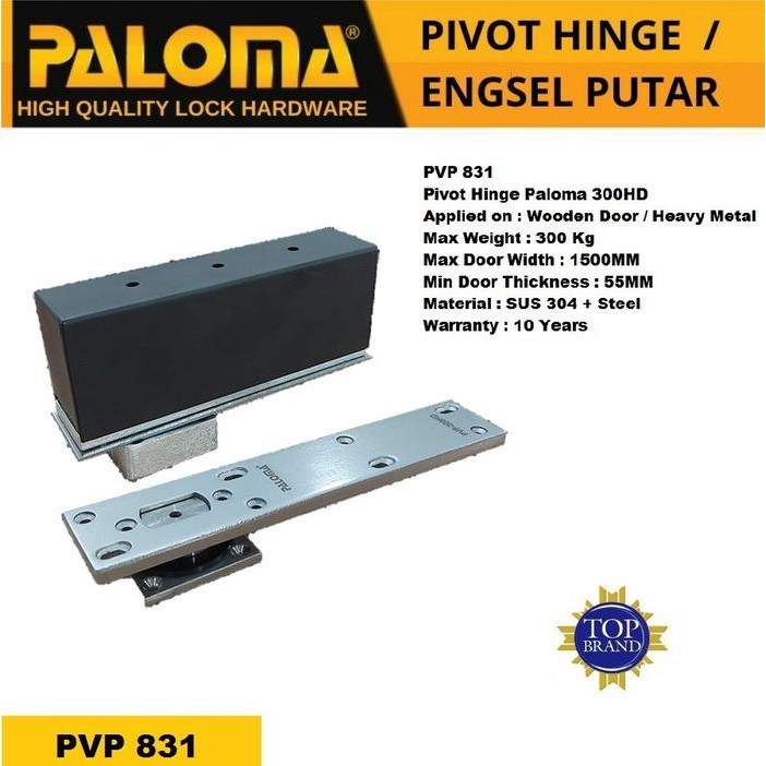 engsel pivot PALOMA PVP 831 engsel putar engsel pintu dua arah bukaan pintu
