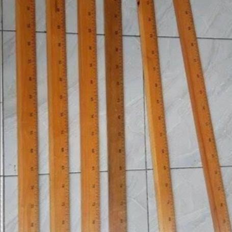gg6c- (1 Pcs)Penggarsi Kayu/Penggaris Kayu 1 Meter/Penggaris/Penggaris Kayu/Garisan Kayu