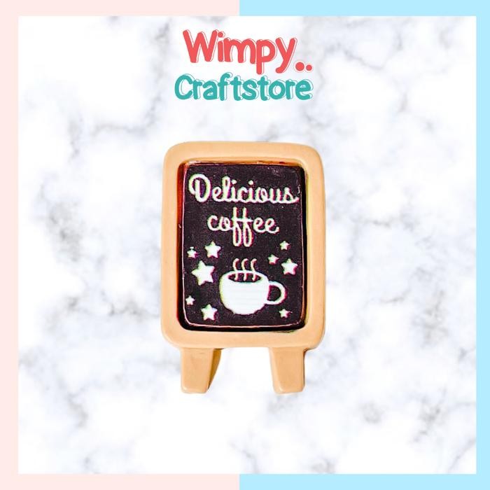 Miniature Papan Kopi Dekorasi Terrarium Diorama Rumah Boneka Barbie