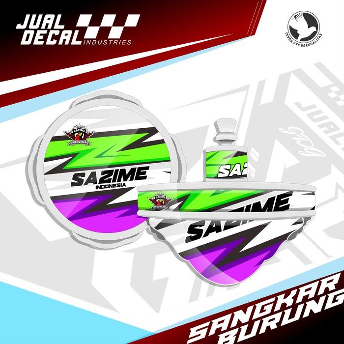 TERMURAH Stiker Sangkar Lovebird SAZIME Decal Tebok Kandang Burung Love bird READY STOCK