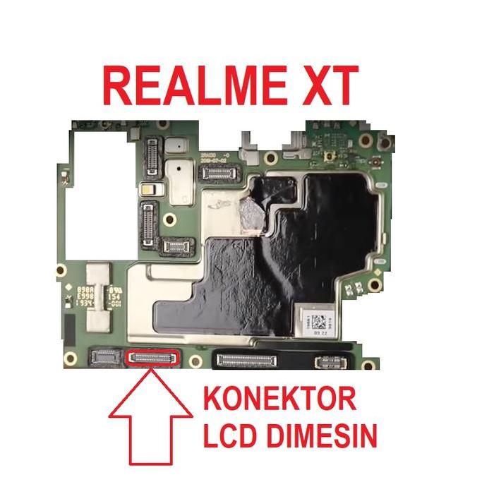 NEW KONEKTOR LCD REALME XT DIMESIN 40 PIN CONNECTOR FPC LCD REALME XT 1PCS