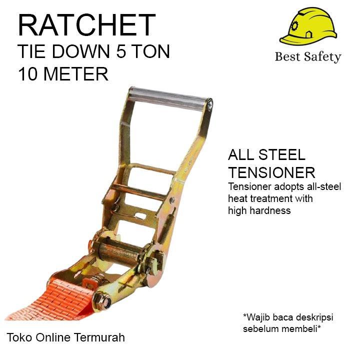 Ratchet Tie Down 5 Ton X 10 Meter / Ratchet Tie Down Redy Stok