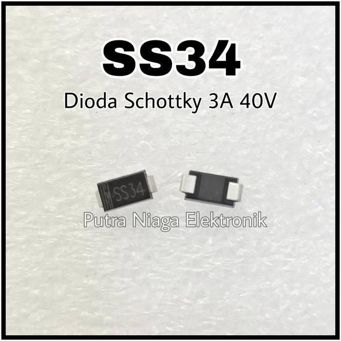DIODA SS34 3A 40V 1N5822 CHIP KECIL / SS 34 RECTIFIER SCHOTTKY DIODE 3AMP 40VOLT