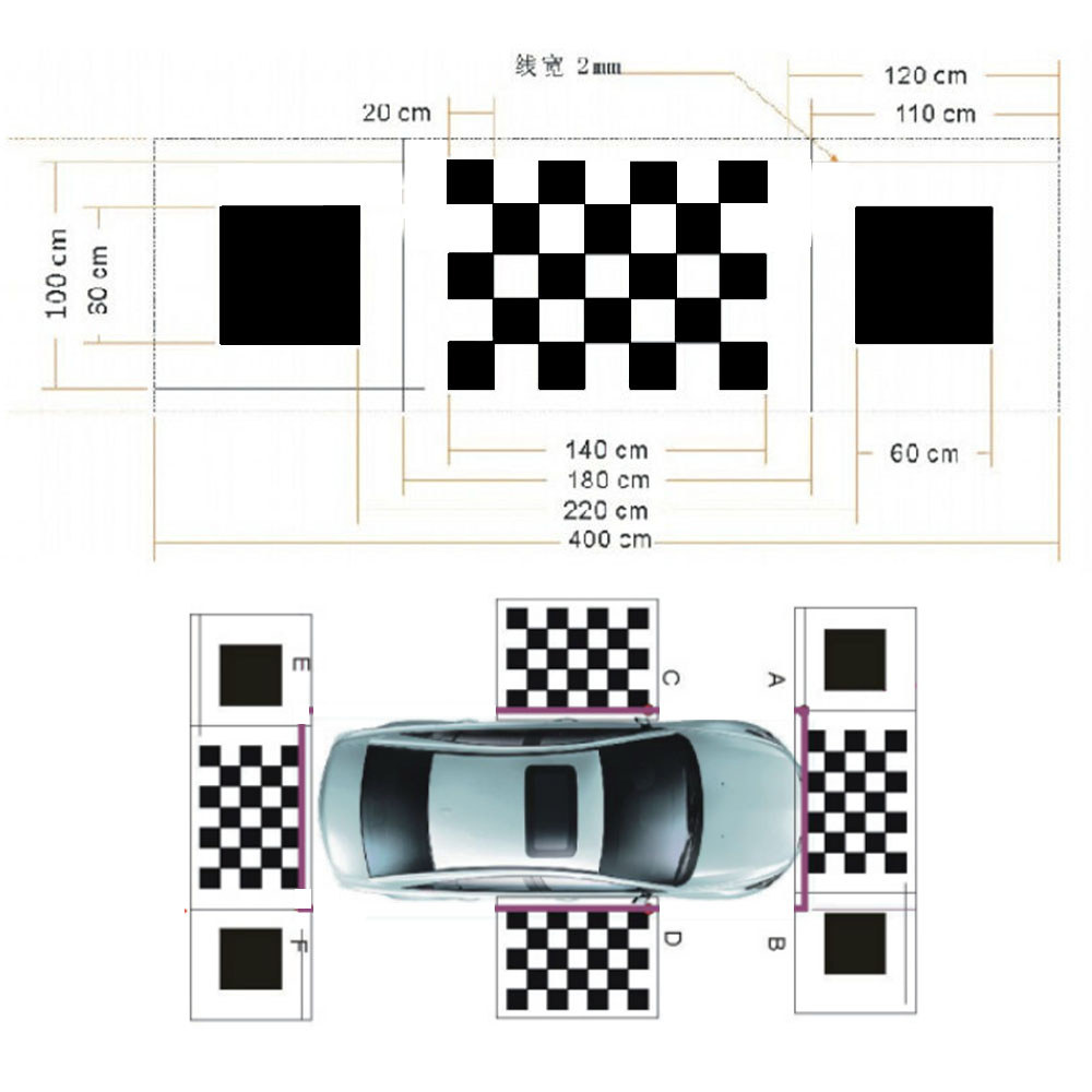 Car panoramic 3D 2D Calibration Cloth 360-degree Camera Surround Bird's-eye View System Debugging