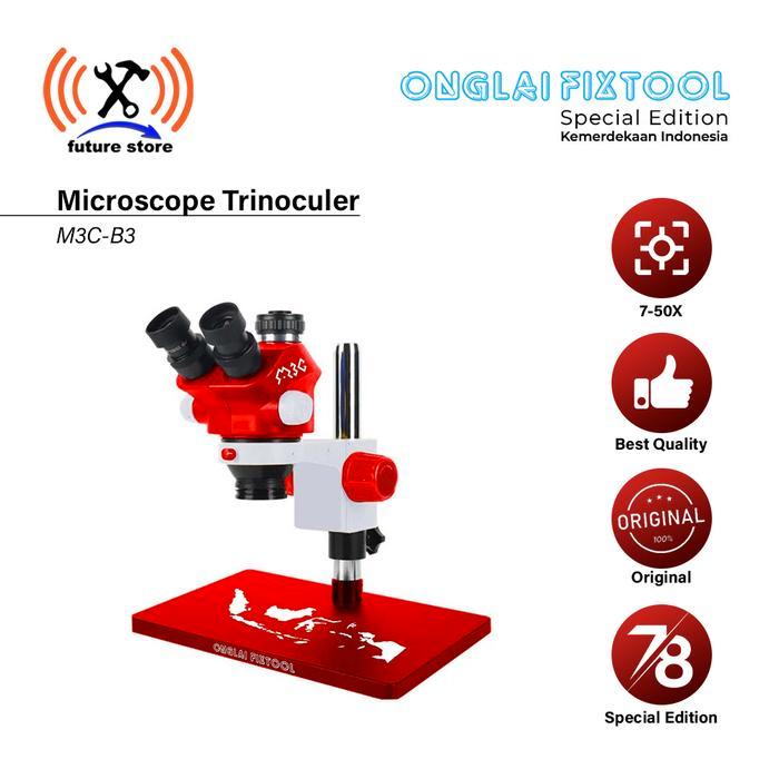 ONGLAI FIXTOOL M3C-B3 Microscope Trinoculer 7-50X Special Edition Ori
