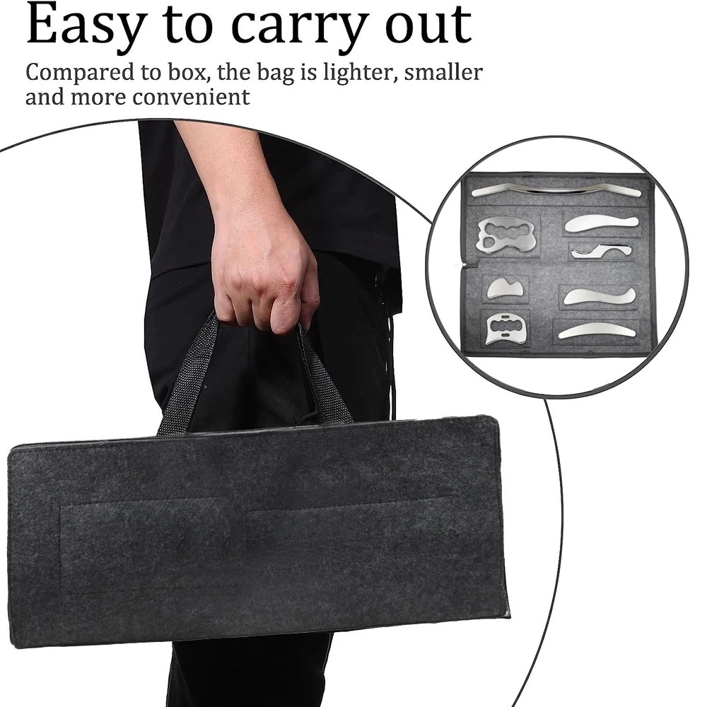 Stainless Steel IASTM Therapy Gua Sha Scraping Board Massage Tools Deep Tissue Massager Guasha