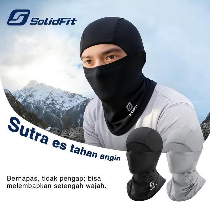 Solidfit Cycling Face Mask Sunscreen Upf50+ Uv Protection ,Balaclava Face Mask Perlindungan Quick