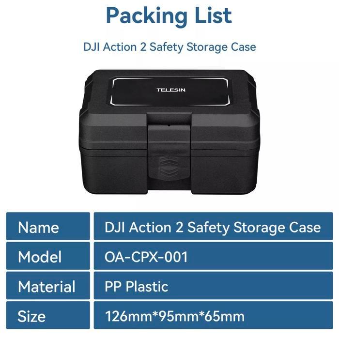 TELESIN SAFETY STORAGE CASE WATERPROOF PROTECTIVE BOX ACTION 2