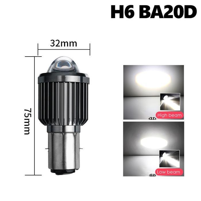 NEW Lampu LED Laser D2 BA20D Vespa Thunder 12 Volt 2 Warna 12V