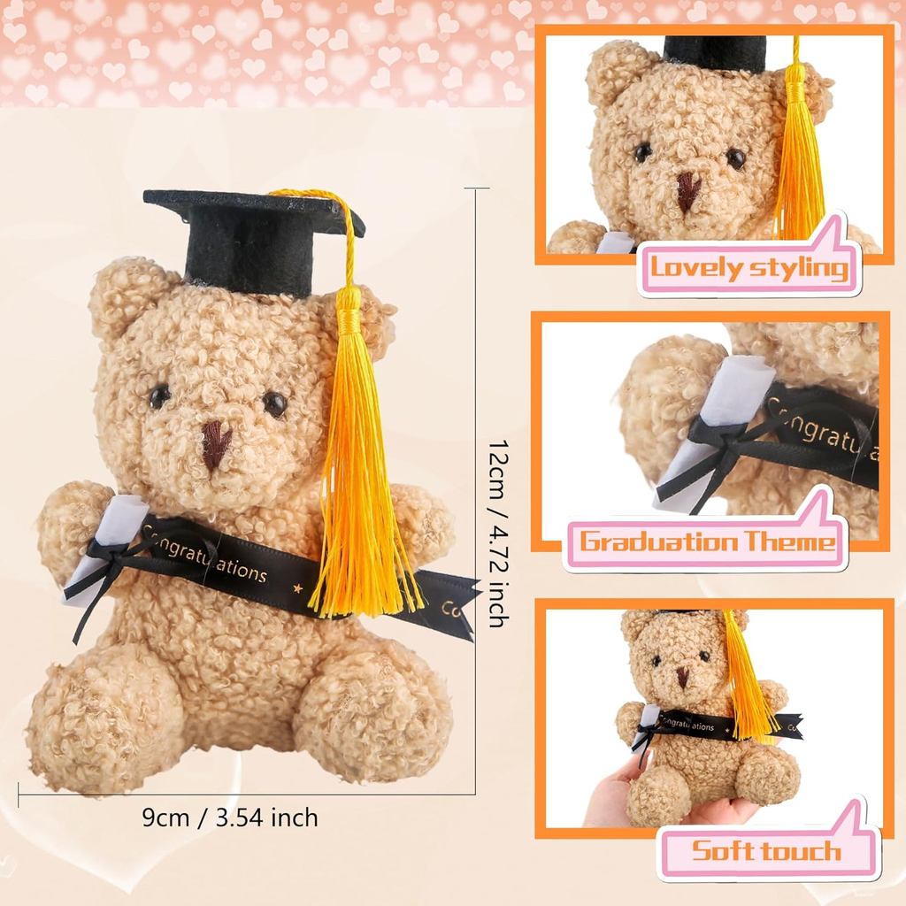5-50pcs Graduation Bear Plush Bears Bulk Stuffed Bear for Kindergarten Gifts Primary School College