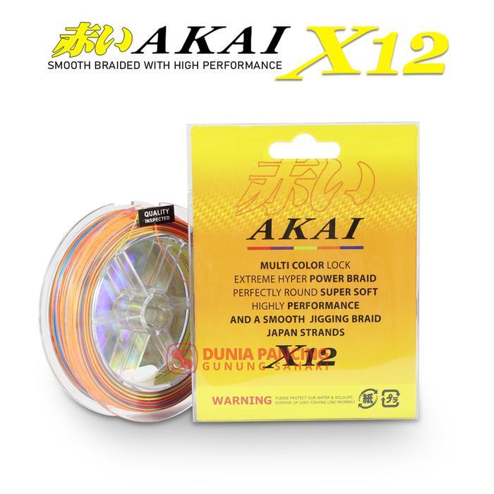 Senar PE Kaizen Akai X12 300m Multicolor PE0.8 - PE5