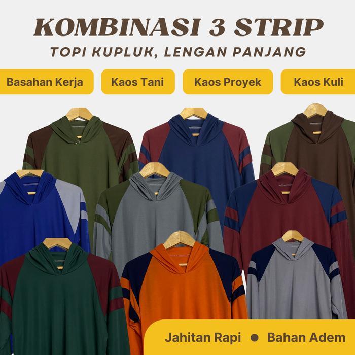 Kaos Tani Lengan Panjang - Kaos Kerja Proyek Kaos Tani Kaos Bangunan Kaos Basahan Polos Lengan