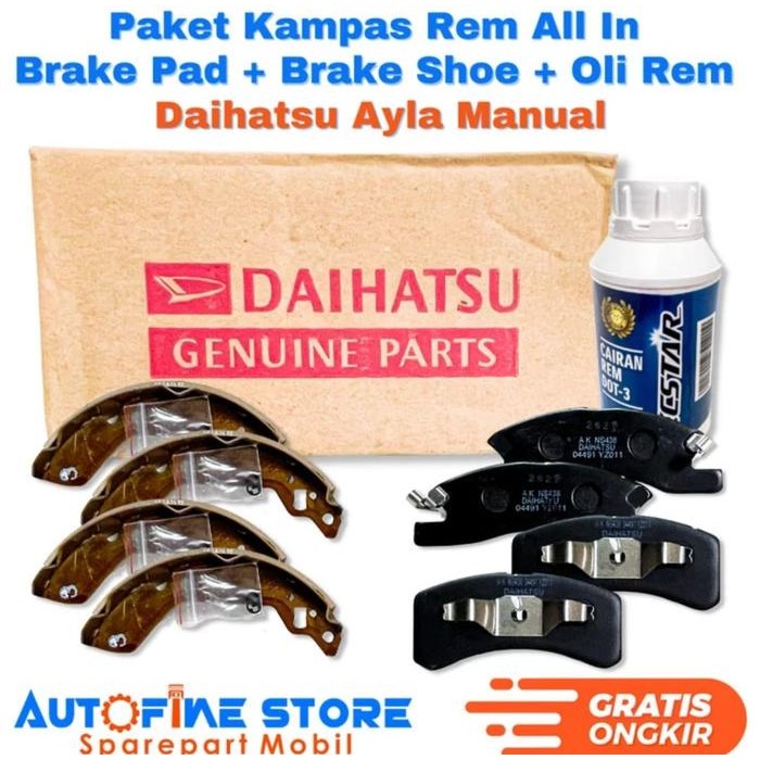 Paket Kampas Rem Daihatsu Ayla Manual Original