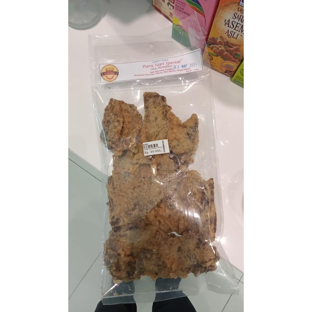 

KERIPIK KRIPIK PARU SAPI SPECIAL SUKHIM SNACK BANDUNG BEST SELLER HAMP