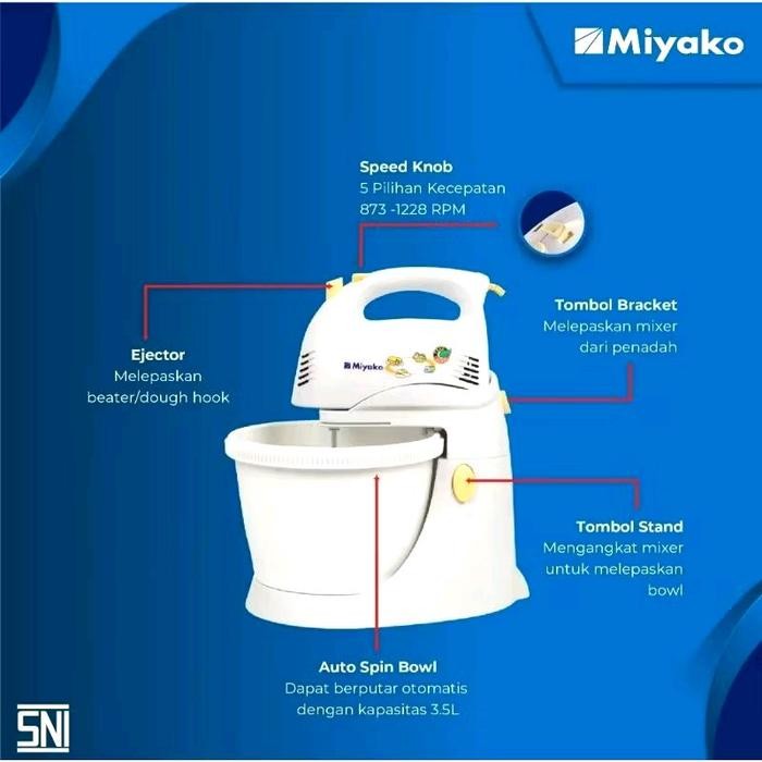Stand Mixer Miyako Sm-625 / Stand Mixer Sm625 Miyako / Mixer Miyako Sm 625 1 Set