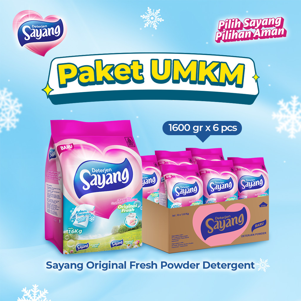 Paket UMKM Sayang Original Fresh Powder Detergent 1600