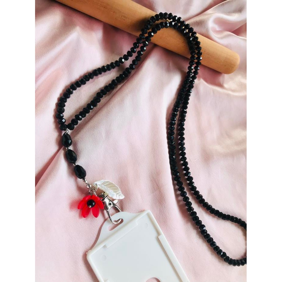 

LANYARD ID CARD HOLDER KRISTAL FLOWER SERIES