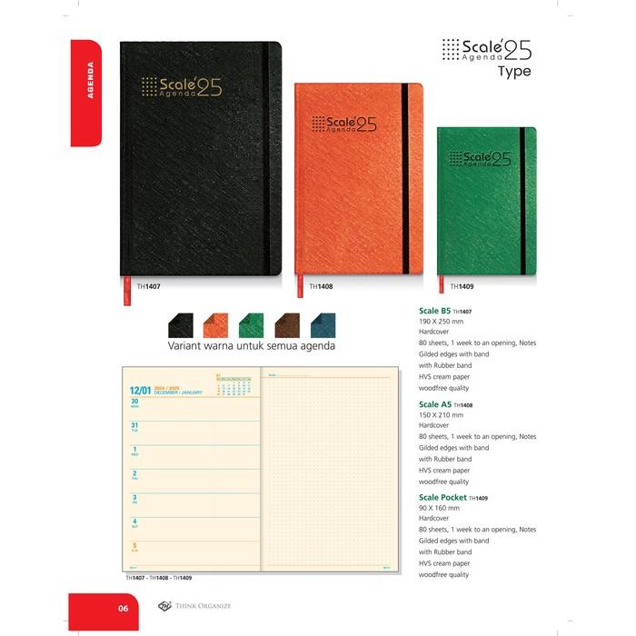 

Hot Sale! Agenda Scale Ukuran B5 Th 2025