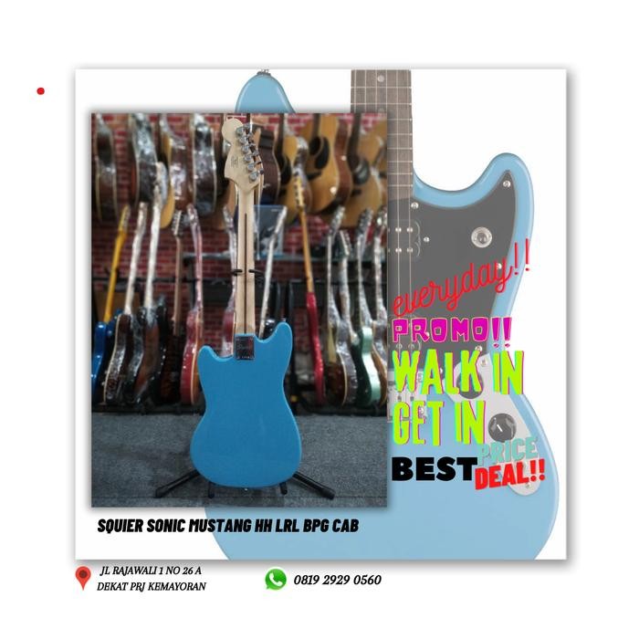 SQUIER SONIC MUSTANG HH CALIFORNIA BLUE BMJ