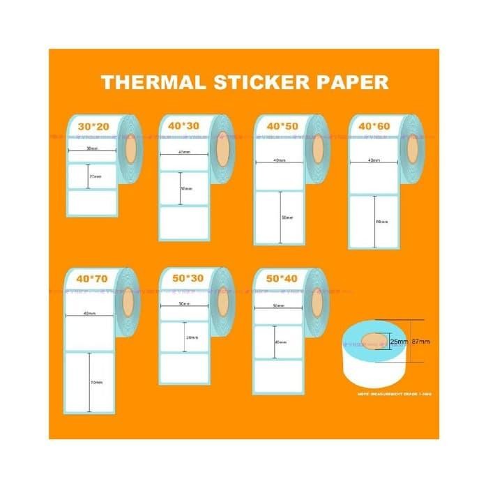 

Pilihan- Label Barcode Direct Thermal 60X40 60 X 40 Mm Core 1.5" Isi 800