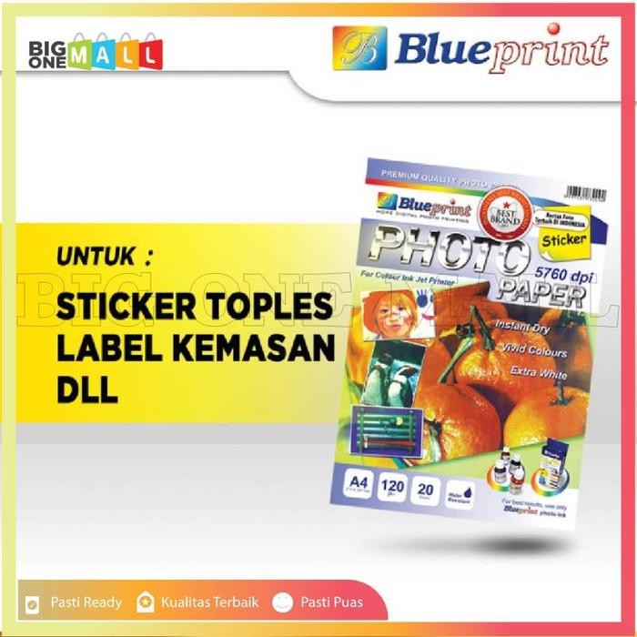 

Pilihan- Blueprint Photo Paper A4 Glossy Sticker 120 Gsm, Kertas Stiker Foto A4
