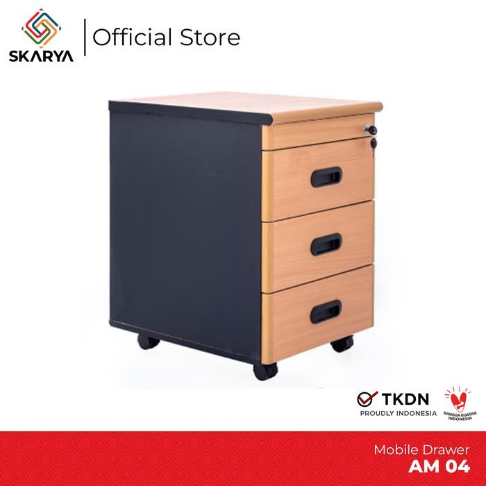 

Mobile drawer Nakas Bedside Meja Samping Rak Laci Nakas AM 04 (Baru)