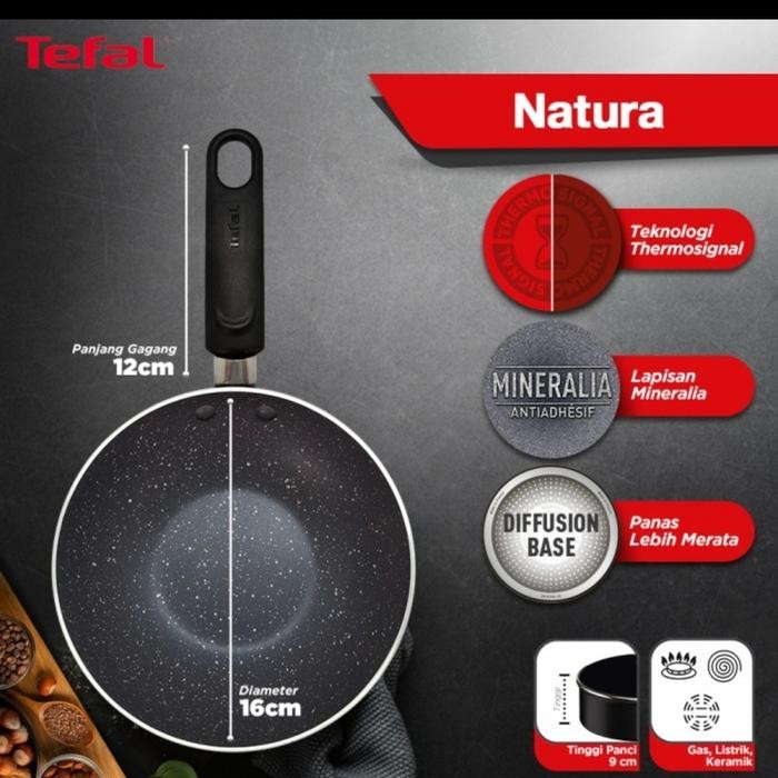 Tefal Natura Wok Pan 16 Cm / Panci Wajan Penggorengan