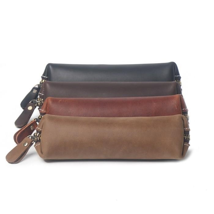 

(KP-193) KOTAK PENSIL KULIT SAPI ASLI / TAS ALAT TULIS KANTOR KULIT ASLI / POUCH MAKE UP MINI KULIT