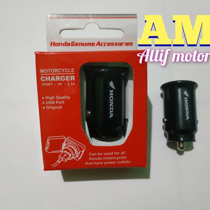 USB Charger HP Motor Honda PCX ADV BEAT DELUXE SCOOPY GENIO Asli AHM