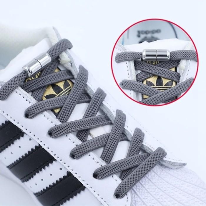 tali sepatu elastis pipih 6mm dengan capsulelock system